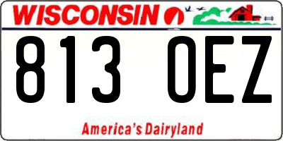 WI license plate 813OEZ