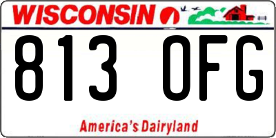 WI license plate 813OFG