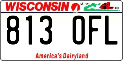WI license plate 813OFL