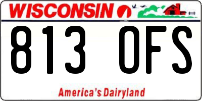 WI license plate 813OFS