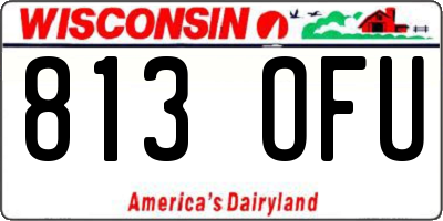 WI license plate 813OFU