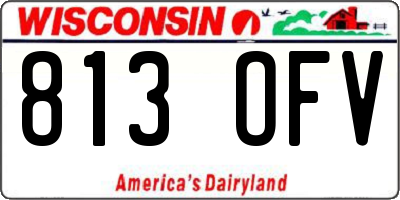 WI license plate 813OFV