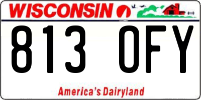 WI license plate 813OFY
