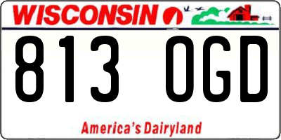 WI license plate 813OGD