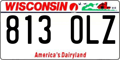 WI license plate 813OLZ
