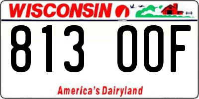 WI license plate 813OOF