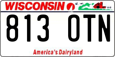 WI license plate 813OTN