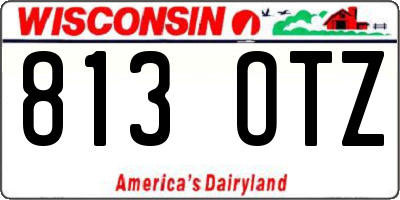 WI license plate 813OTZ