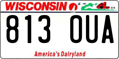 WI license plate 813OUA
