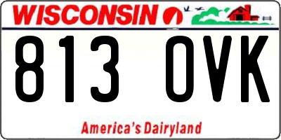 WI license plate 813OVK