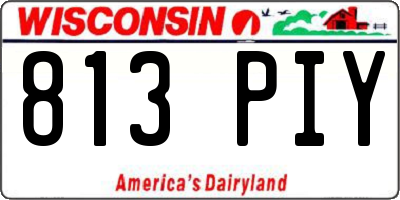 WI license plate 813PIY