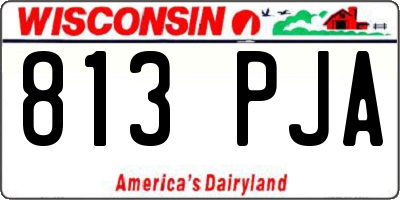 WI license plate 813PJA