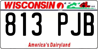 WI license plate 813PJB