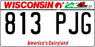 WI license plate 813PJG