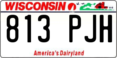 WI license plate 813PJH