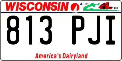 WI license plate 813PJI
