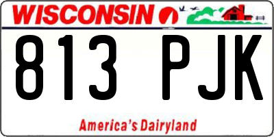 WI license plate 813PJK