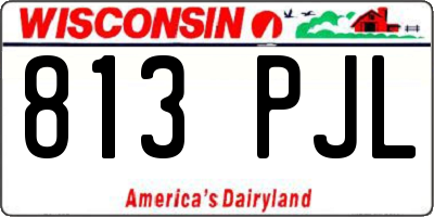 WI license plate 813PJL