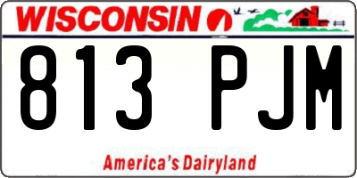 WI license plate 813PJM