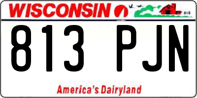 WI license plate 813PJN