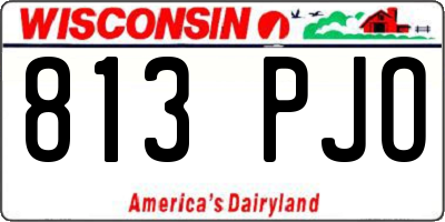 WI license plate 813PJO