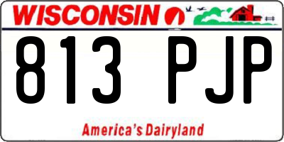 WI license plate 813PJP