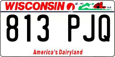 WI license plate 813PJQ
