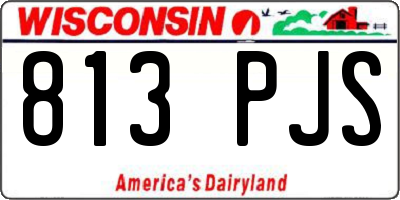 WI license plate 813PJS