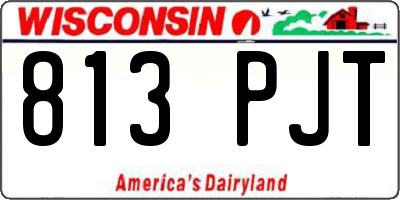 WI license plate 813PJT
