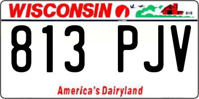 WI license plate 813PJV