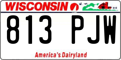 WI license plate 813PJW