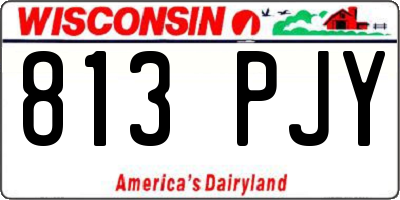 WI license plate 813PJY