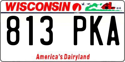 WI license plate 813PKA