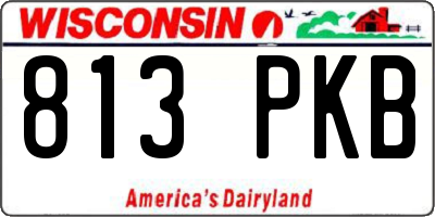 WI license plate 813PKB
