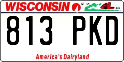 WI license plate 813PKD