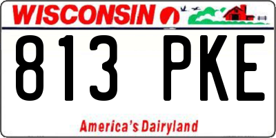 WI license plate 813PKE