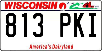 WI license plate 813PKI