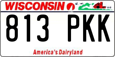 WI license plate 813PKK