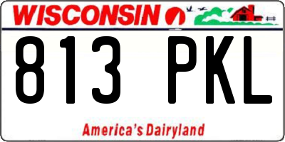 WI license plate 813PKL