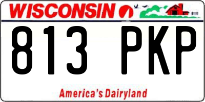WI license plate 813PKP