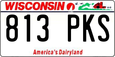 WI license plate 813PKS