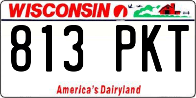 WI license plate 813PKT