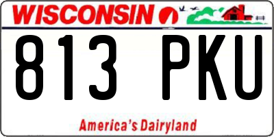 WI license plate 813PKU