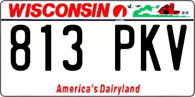 WI license plate 813PKV