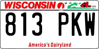 WI license plate 813PKW
