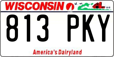 WI license plate 813PKY