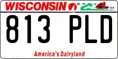 WI license plate 813PLD