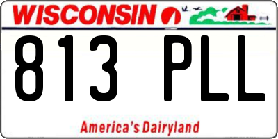 WI license plate 813PLL