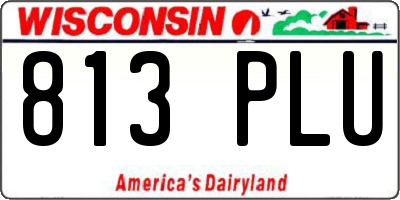 WI license plate 813PLU