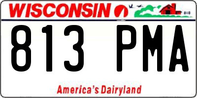 WI license plate 813PMA